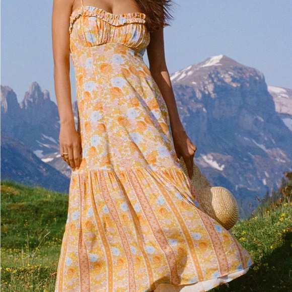 Spell Enchanted Wood Strappy Maxi Dress - Large - Picture 2 of 10